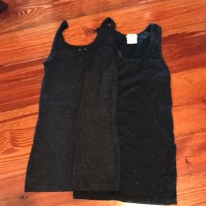 Cynthia Rowley & Poof black tank tops Small